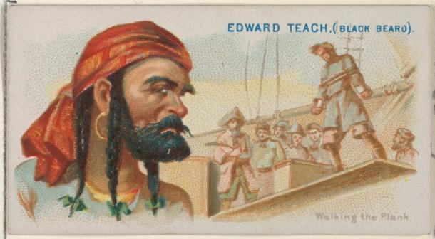 Blackbeard died young but his name lives on in films and the imaginations of so many writers. (Allen & Ginter / CC0)