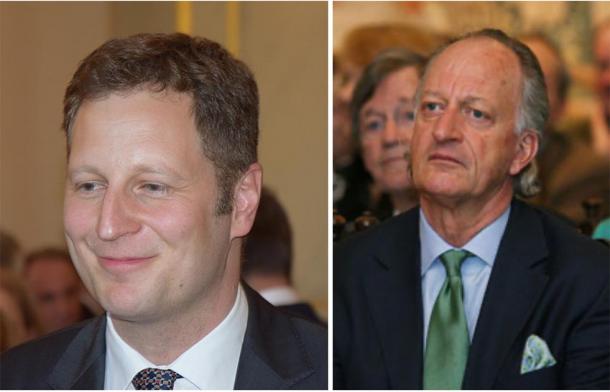 Georg Friedrich Ferdinand – the current Prince of Prussia (left) and Karl Friedrich, Prince of Hohenzollern. (StagiaireMGIMO / CC BY-SA 3.0) / (Graf von dem Bergh / CC BY-SA 3.0)