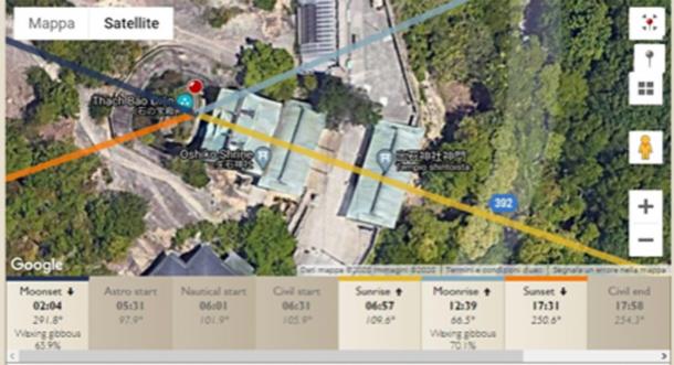 Next, she used The Photographer's Ephemeris software to get an understanding of the potential astronomical alignments, and then used her expertise in the field to understand what they mean. (Provided by the author)