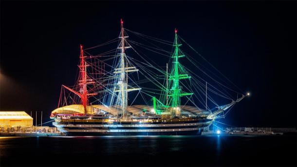 The Amerigo Vespucci, an Italian Navy training ship, which was dedicated to the famous explorer and is still being used today. (Stefano Garau / Adobe stock)