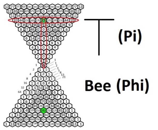 The two Ka- and Ba-Triangles fused together top to top.