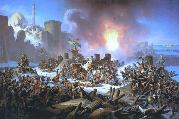 Victory of Ochakiv, December 1788 painted by January Suchodolski (Public Domain)