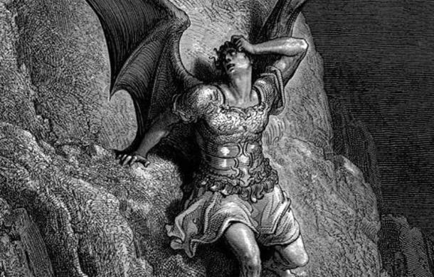 One of the few older images of Mastema, showing a ghoulish man with unearthly wings. (Ancient Origins)