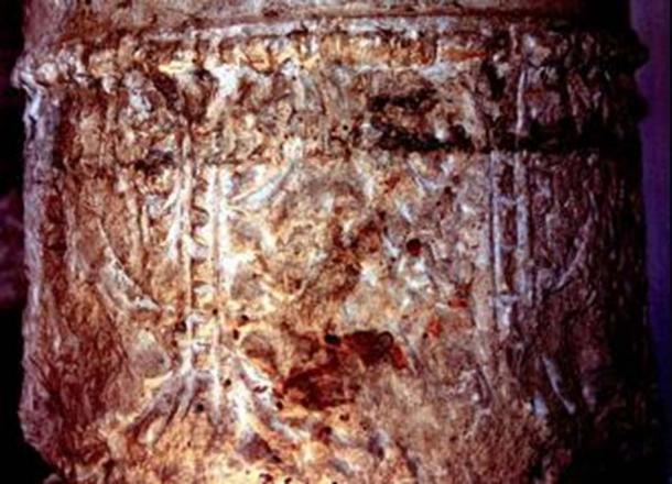One important find at the premises is a capital (part of a pillar) with the seven menorahs chiseled into it.