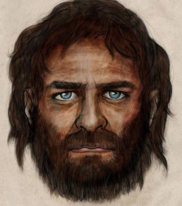 Artist’s impression of a blue-eyed hunter gatherer