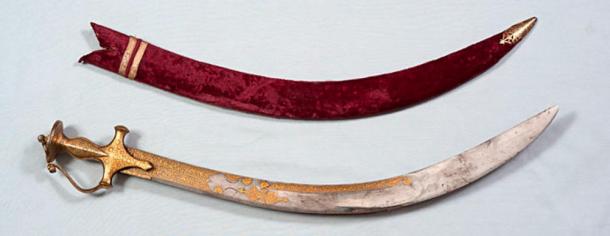 An inscribed sword that belonged to Tipu Sultan