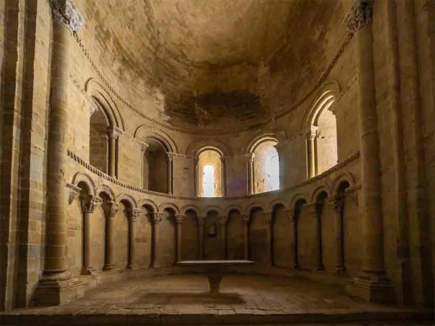 Interior of the Church of San Pedro within Loarre Castle with its spectacular dome. (Agustin Barredo Rodriguez/Wirestock / Adobe Stock)