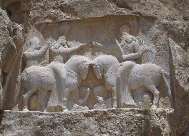 The investiture of Ardashir I. 