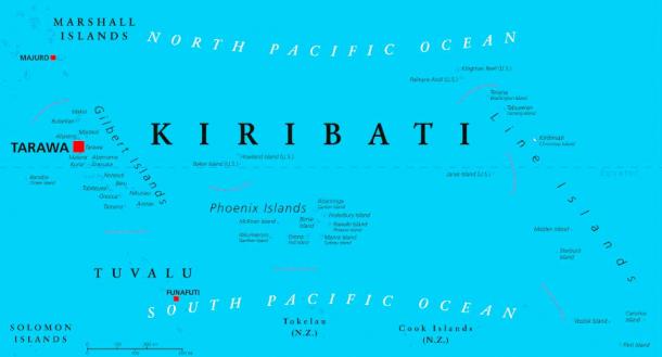The island nation of Kiribati includes three main groups, the Gilbert, Phoenix and Line Islands (Peter Hermes Furian / Adobe Stock)