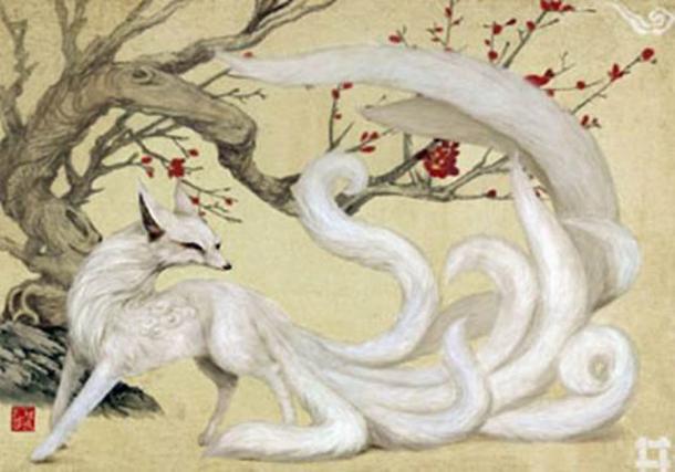In Japanese mythology the evil nine-tailed fox demoness has long been believed to be trapped inside Japan's Killing Stone but not anymore! (TVTropes)