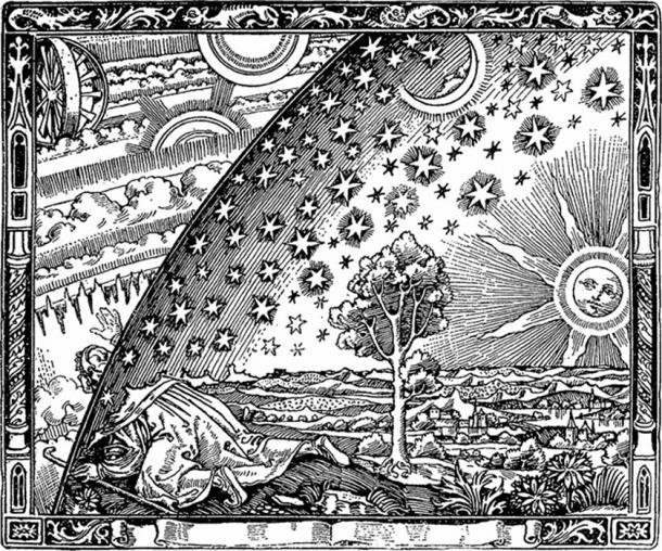 A common theme across ancient religions worldwide is the idea of an evolution, ascension, or journey of the soul. Engraving, 1888. 