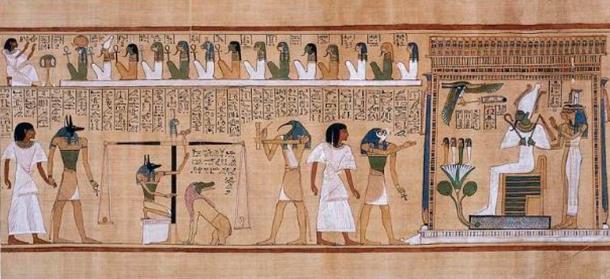 The judgement of the dead in the presence of Osiris
