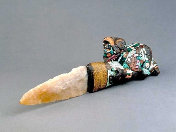 An Aztec knife used for gruesome ritual sacrifices, shaped like a crouching eagle warrior (Trustees of the British Museum / CC BY-NC-SA 4.0)