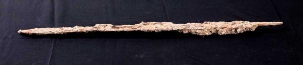A large Anglo Saxon iron sword uncovered in HS2 archaeological excavations in Wendover. (HS2)