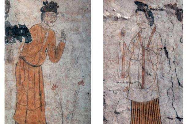 La última evidencia de cannabis en China se encontró en una tumba de guerreros de la dinastía Tang, donde también se encontraron estos murales. (Instituto Municipal de Reliquias Culturales y Arqueología de Taiyuan / South China Morning Post)