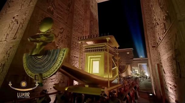 El fastuoso desfile para marcar la reapertura de la Avenida de las Esfinges y celebrar el festival Opet. (YouTube / Experimente Egipto)