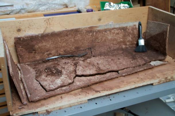 The lead-lined coffin found in Leicestershire