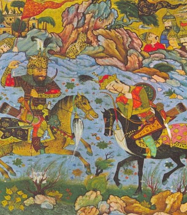 Naqsh-e Rustam is named after the legendary figure Rustam, who is depicted here killing Esfandyar.