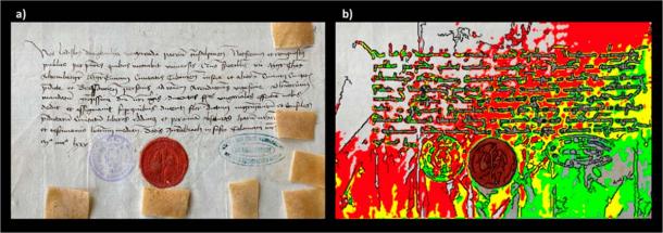 A letter dated to 1475 which was analyzed to come to conclusions about the health of Vlad the Impaler. (Analytical Chemistry / CC BY 4.0)