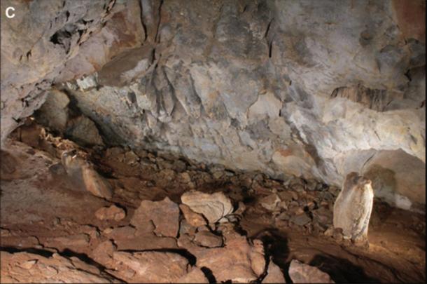 Location of the panels in the Danbolinzulo cave. (Blanca Ochoa et al. / Antiquity Publications Ltd)