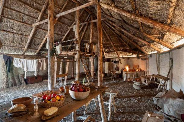 Interior típico de una casa comunal vikinga (Federico Magonio/Adobe Stock)