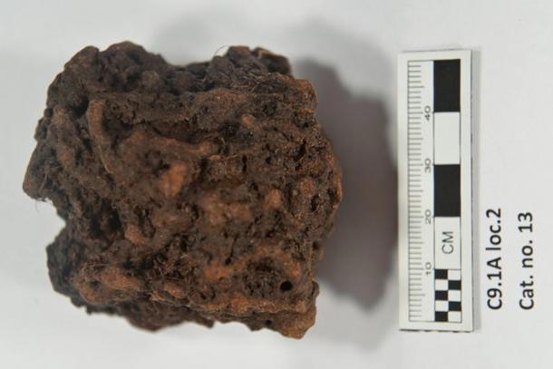 A lump of what the researchers say is bog iron ore. It is one of the samples being tested from the possible Viking site at Point Rosee.