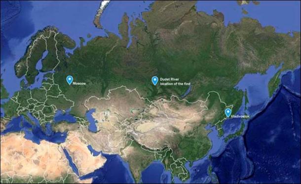 Fisherman Nikolay Tarasov, 55, made the remarkable Bronze Age 'catch' when he dipped his net in the Dudet River near his home in Tisul, Kemerovo region. Pictures: Tisul History museum, The Siberian Times