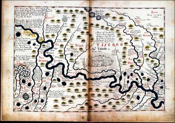 First map of Tara made by Semyon Remezov and published in 1700.