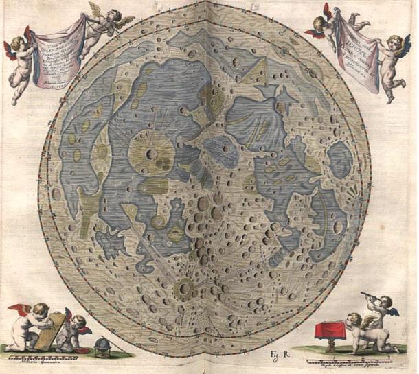 Hevelius' map of the Moon.
