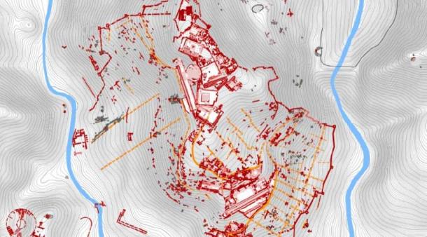 El nuevo mapa digitalizado revela la extensión de la metrópoli conocida de Pérgamo y se actualizará continuamente. (Instituto Arqueológico Alemán)