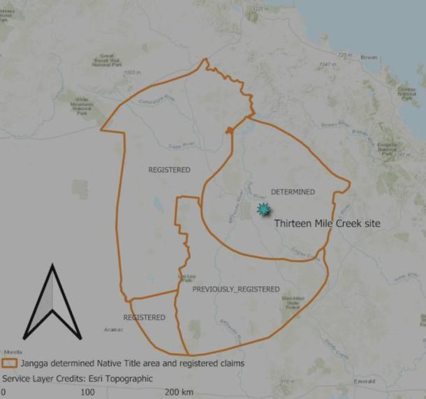 A map with the location of the site