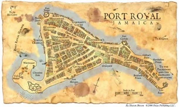 A map of Port Royal, Jamaica. (Sharon Brown)