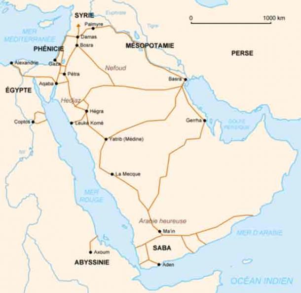 Nabataean trade routes. (Like tears in rain/CC BY-SA 3.0)
