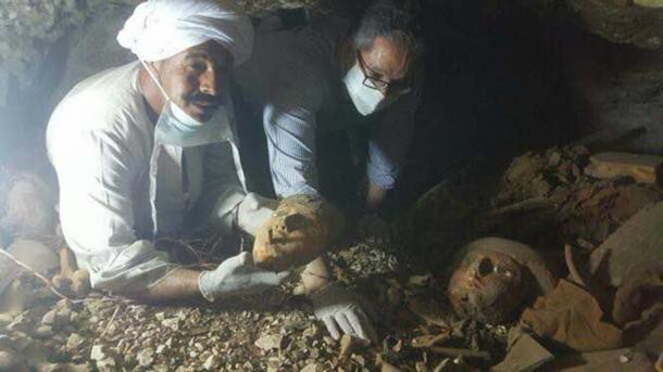 These masks are just a couple of the impressive artifacts that have been found in the tomb.