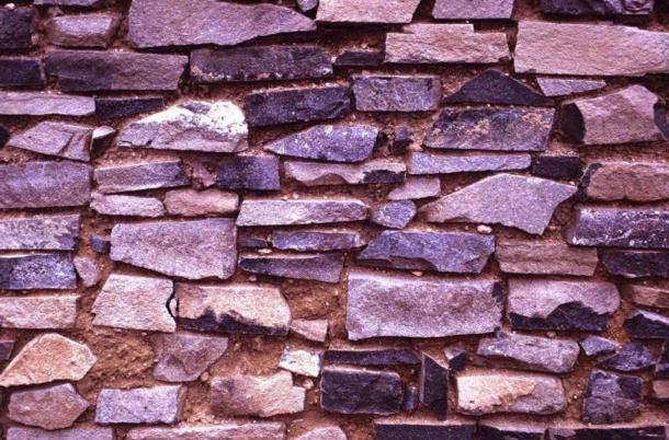 Detail of a masonry wall from Arroyo Hondo.