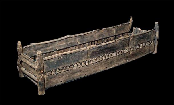 Early medieval partially turned bed made from beech found in Trossinger Grave 58 in Wurtemberg. (Archaeological Museum of Baden-Württemberg)