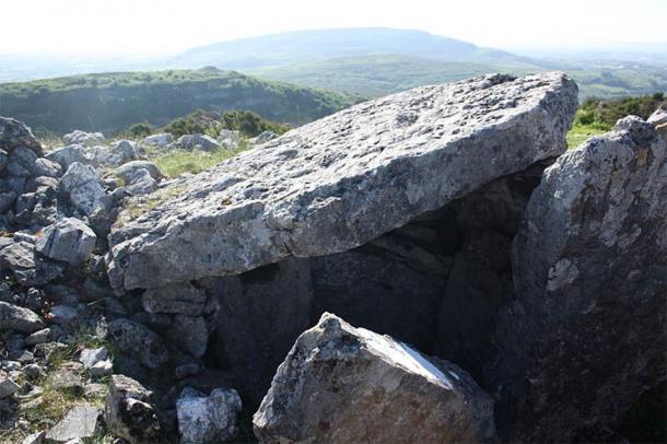 A megalithic passage tomb in Carrowkeel is one of several that has been damaged in recent weeks. (Shane Finan / CC BY-SA 4.0)