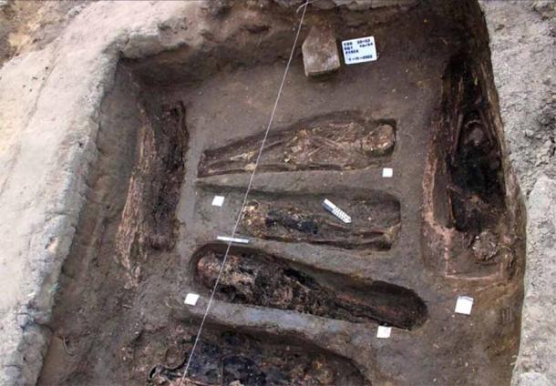 An archaeological mission in Egypt has uncovered 20 tombs at Tell El Deir. (Ministry of Tourism and Monuments)