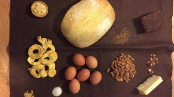 The modern pilgrim has packed period-appropriate traveling foods.