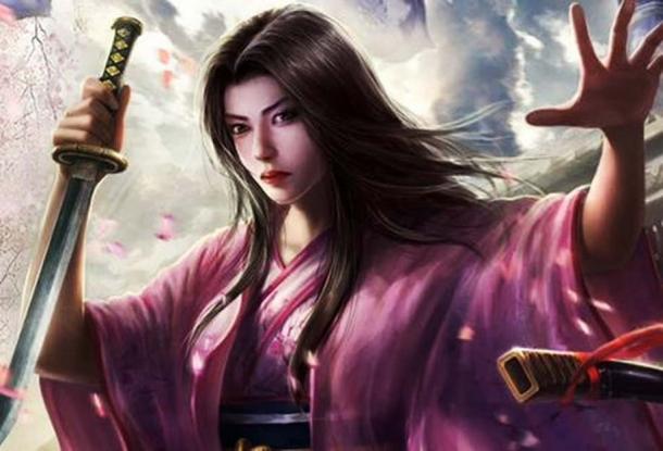 A modern representation of Mochizuki Chiyome, a woman who created a secret kunoichi cohort in feudal Japan in the 16th century. 