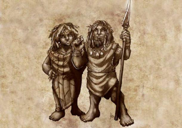 A modern depiction of the Menehune dwarves of Hawaiian mythology. (butterfrog)