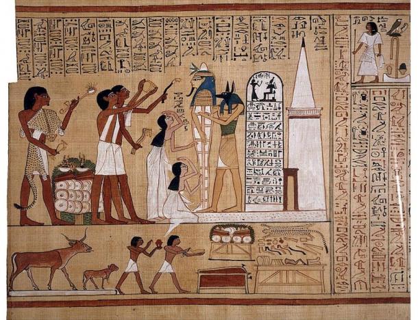 Opening of the mouth ritual, Book of the Dead of Hunefer (1300 BC), The British Museum