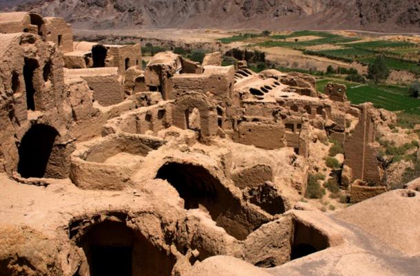 The collapsing mudbrick houses of Kharanaq, Iran. 