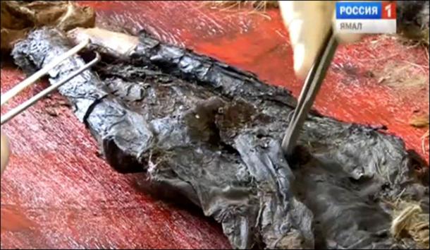 The main thing is that this mummy was preserved naturally and the internal organs were not removed, unlike with artificial mummies.'