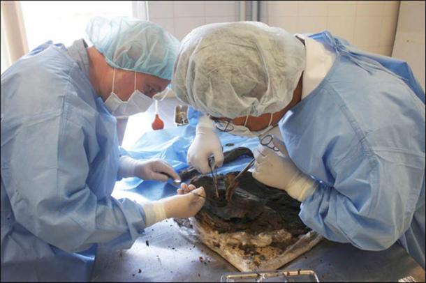 The main thing is that this mummy was preserved naturally and the internal organs were not removed, unlike with artificial mummies.'