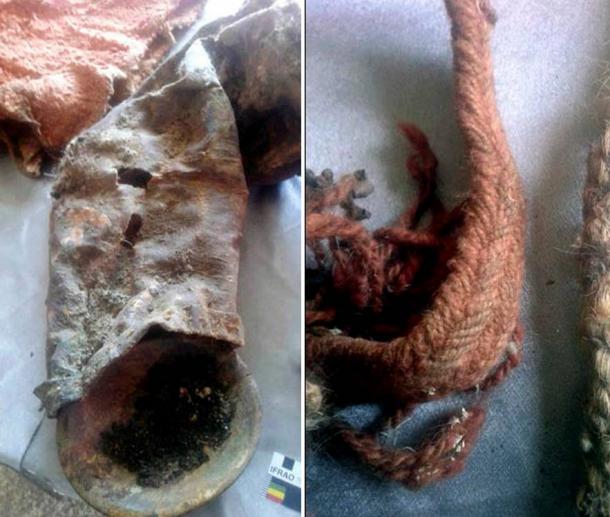 In the mummy's grave archeologists found - alongside the human remains - a saddle, bridle, clay vase, wooden bowl, trough, iron kettle, the remains of entire horse, and four different 'Dool' (Mongolian clothes).