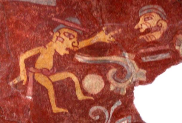 A mural in Teotihuacan, Mexico depicting a person emitting a speech scroll from his mouth, symbolizing verbal language. (Madman2001 / CC BY-SA 2.0)