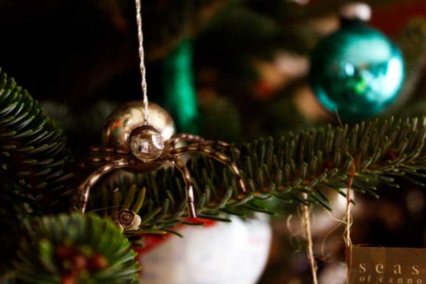There are numerous adorable and festive Christmas spider ornaments available for sale online and in stores (Kate Renkes / CC BY 2.0)