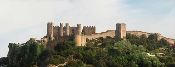 View from the west of the Óbidos castle and walls.