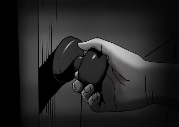 Closing the door - Illustration